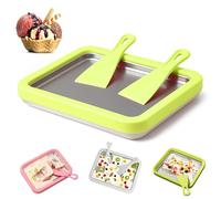 Rolled Ice Cream Maker, 2026 New Ice Cream Makers, DIY ice cream Roll Maker with 2 Scrapers, for Homemade Rolled Cream Frozen Yogurt Gelato Sorbet at Home, for Kids & Adults (Green)