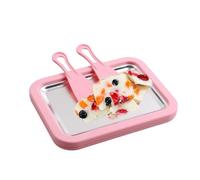 Rolled Ice Cream Maker - Food-Grade Portable Ice Cream Roll | Rolling Gelatos, Freezable Tray for Home Kids Family Restaurant Cafe Shop Summer Snacks Christmas Birthday Event