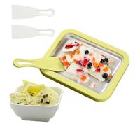 Rolled Ice Cream Maker Homemade Yogurt Tray Machine | Ice Cream Cold Plate with 2 Spatulas for Adults Home Party Family Gathering Outdoor Holiday Cooking