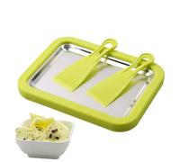 Rolled Ice Cream Maker, Ice Cream Roll Maker Set with 2 Spatulas, Instant Cold Plate Yoghurt Roller Makers Tray, for Making Fr-ozen Gelatos, Sorbet, Sweet Food