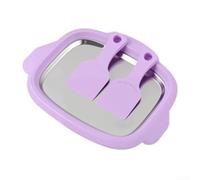 Rolled Ice Cream Maker Kit DIY Yogurt Sorbet Machine Stainless Steel Freeze Plate with Scrapers for Homemade Desserts Family Fun Activity 25x19cm(p)