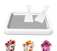 Rolled Ice Cream Maker Kit with 2 Scrapers,2026 At-Home Ice Cream Roller Maker,New Stainless Steel Instant Freeze Plate,DIY Homemade Ice Cream Tray for Family Fun,Holiday Parties, Home Kitchen
