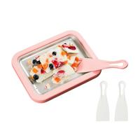 Rolled Ice Cream Maker - Yogurt Tray,with 2 Spatulas Yogurt Maker - for Adults Kitchen Party Family Gathering Outdoor Holiday Cooking