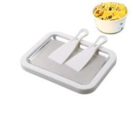 Rolled Ice Cream Tray With 2 Scrapers, Stainless Steel Ice Cream Roll Maker, Homemade Ices Creams Roll Machine Tray, Kids Make Easy Rolls Kitchen Gadgets For Party, Home, Picnic