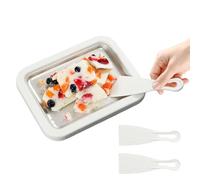 Rolled Ice Maker - Homemade Yogurt Rolling Tray - with 2 Spatulas Instant Ice Maker - For Adults Home Parties Family Gatherings Outdoors Holidays