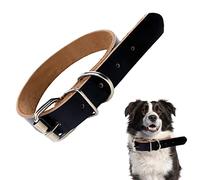 Rolled Leather Dog Collar - Comfortable Round Puppy Collar For Medium Dogs | Pet Supplies Collars For Medium And Large Dogs, Gift For Dog Lovers, Friends And Parents