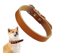 Rolled Leather Dog Collar - Comfortable Round Puppy Collar For Medium Dogs | Pet Supplies Collars For Medium And Large Dogs, Gift For Dog Lovers, Friends And Parents