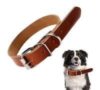 Rolled Leather Dog Collar | Fashionable Leather Dog Collar | Adjustable Pet Collar | Leather Collar For Daily Walks, Dog Training, Pet Outdoor Sports, And Bedding