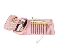 Rolled Makeup Brush Bag - Cosmetic Bag Organizer, Makeup Brush Holder | Travel Rolling Bag Holder, Cosmetic Brush Case, Portable Travel Waterproof, pink, Se référer au descriptif, Refer to description