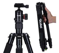Rollei C5i Camera Tripod Black, 156cm Compact Aluminum Camera Stand with Ball Head & Phone Holder & Carry Bag Max. Load 8KG Portable Travel Tripod for Camera and Phone, Camera-Tripod-Travel-Stand