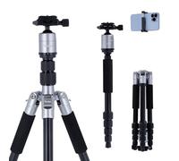 Rollei Compact Traveler No I Aluminum - for Travelling, Compact in Size - incl. Ball Head and Quick Release Plate - Arca Swiss Compatible - Titanium