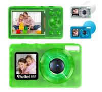 Rollei Compactline Pocket Transparent Green Digital Camera 48MP 4K with Dual Screen Digital Zoom 18X Compact Camera, Camera, Digital Camera, Camera