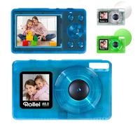 Rollei Compactline Pocket Transparent Blue Digital Camera 48MP 4K with Dual Screen Digital Zoom 18X Compact Camera, Camera, Digital Camera, Camera