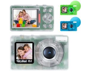 Rollei Compactline Pocket Transparent Digital Camera 48MP 4K with Dual Screen Digital Zoom 18X Compact Camera, Camera, Digital Camera, Camera
