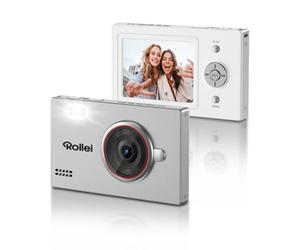 Rollei Compactline Slim Silver Digital Camera 80MP 4K Photo Camera with Smile Detection Ultra Thin Camera Portable Compact Camera for Teens Beginners Digital Camera Digicam