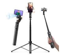Rollei Easy Creator Gimbal Stabilizer for Smartphones, Auto Face Tracking Selfie Stick Tripod 360 Rotation 45cm~156cm Adjustable Compatible for iPhone/Android for Streaming YouTube Tiktok Video Vlog