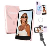 Rollei Easy Creator Selfie Monitor Mobile Phone Rear Camera Magnetic Vlog Screen Compatible with Smartphone iPhone and Android for TikTok Live Stream YouTube White Selfie Monitor Mobile Phone iPhone