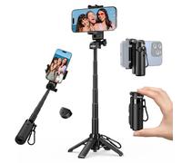 Rollei Easy Creator SmartGrip Mobile Phone Tripod 3-in-1 Extendable Selfie Stick with Remote Control for iPhone Android Portable Mini Mobile Phone Tripod with 2 Cold Shoes