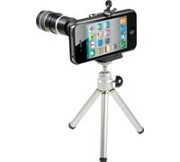 Rollei iTele 8x Telephoto Lens for iPhone 4G 8x Zoom 1 Telephoto Lens 1 Mini Tripod 1 iPhone 4G Hardcase Mount Cleaning Cloth and Manual in 16 Languages