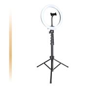 Rollei Lumis Comfort Ring Light Bi-Colour Ring Light with Smartphone Holder, Smartphone Remote Control and Lamp Tripod. 120 LEDs (60 x Warm White and 60 x Cool White) 28585, Black