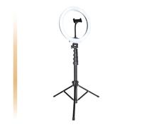 Rollei Lumis Comfort Ring Light Bi-Colour Ring Light with Smartphone Holder, Smartphone Remote Control and Lamp Tripod. 120 LEDs (60 x Warm White and 60 x Cool White) 28585, Black