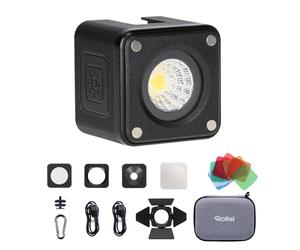 Rollei Lumis Solo 2 LED Cube Small LED Cube with Colour Filter for Use on the Go Optimal Light for Filming with the Smartphone