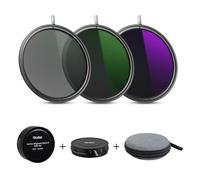 Rollei Pro Magnetic Mark II VND Set 82 mm, ND2-ND500 Variable ND Filter(1-9 Stops) with 3 Neutral Density Filter for Camera Lens with Filter Cap & Magnetic Base, 82mm-Variable-ND-Filter-Kit