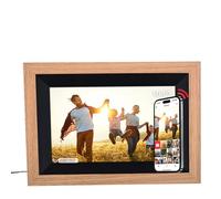 Rollei Smart Frame WiFi 105 in Brown Wood 10.1 inch digital photo frame with WiFi function to play your photos and videos with sound.