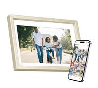 Rollei Smart Frame WiFi 108 Electronic Digital Photo Frame Frameo WLAN Digital Photo Frame 10.1 Inch 1280 x 800 IPS Touchscreen 32 GB Wood Effect Spruce Digital Picture Frame