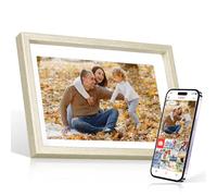 Rollei Smart Frame WiFi 108 Electronic Digital Photo Frame Frameo WLAN Digital Photo Frame 10.1 Inch 1280 x 800 IPS Touchscreen 32 GB Wood Effect Spruce Digital Picture Frame