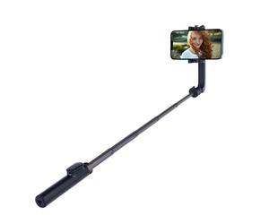 Rollei Smartphone Selfie Tripod: Mini Tripod with Remote Shutter, Height Adjustable up to 65.6 cm. 3-in-1: Tripod, Selfie Stick. Bluetooth, Compact & Sturdy. Ideal for on the go. (Clamp Mount)
