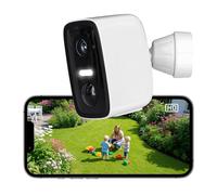 Rollei Surveillance Camera Wireless Security Cam 2K V2 Wireless Camera Surveillance Outdoor Motion and Body Detection Two Way Audio IP65 Weatherproof Surveillance Camera Outdoor Surveillance Camera