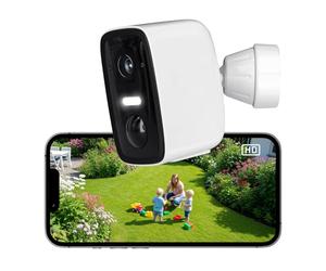 Rollei Surveillance Camera Wireless Security Cam 2K V2 Wireless Camera Surveillance Outdoor Motion and Body Detection Two Way Audio IP65 Weatherproof Surveillance Camera Outdoor Surveillance Camera