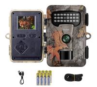 Rollei Wildlife Camera HD-30, 48MP 4K Wildlife Camera with Motion Sensor, Night Vision, Infrared Hunting Camera with Battery & 2 Inch IPS Display, 0.4s Trigger Time, IP54 Surveillance Camera with