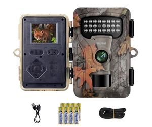 Rollei Wildlife Camera HD-30, 48MP 4K Wildlife Camera with Motion Sensor, Night Vision, Infrared Hunting Camera with Battery & 2 Inch IPS Display, 0.4s Trigger Time, IP54 Surveillance Camera with