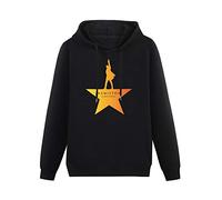 Rollen Men's Hoody Hamilton Musical Love Hoodies Pullover Long Sleeve Sweatshirts L Black