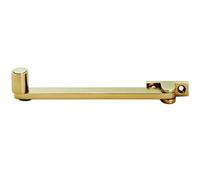 Loops Roller Arm Window Stay 138mm Arm Length Polished Brass Window Fitting in Metallics Loops Metallics