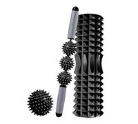Roller, Ball and Massage Bar Pack. Foam Roller for Muscle Therapy and Massage. Pilates and Yoga Roller, Bar and Ball. Fitness Foam Roller. Foam Cylinder for Pain Relief and Training. 45cm