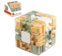 Roller Ball Labyrinth Maze Cube, Interactive 3D Education Toy, Improve Spatial Recognition and Cultivate Logical Thinking for Classroom School Family Gathering Social Event Travel Waitin Mixed-Colour