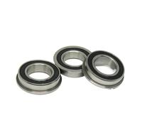 Roller Bearings, Bimetal Seal Shield Micro Deep Groove Bearing 5pcs F6801-2RS 12x21x5mm Flange Ball Miniature Flanged