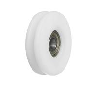 Roller Bearings, Roller,Flat WRoller,Pulley, Wheel, Nylon Roll 1Pc Plastic U-Shape Groove, 8x50x12mm Guide Bearing Rail Ball for Driving Mechanical Equipment, Doors and Windows WHI