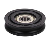Roller Bearings, Roller,Flat WRoller,Pulley, Wheel, Nylon Roll Plastic U Shape Groove 8x40x10mm Guide Bearing Rail Ball Black 1Pcs