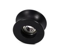 Roller Bearings, Roller,Flat WRoller,Pulley, Wheel, Nylon Roll Plastic U-Shape Groove 8x40x20mm Guide Bearing Rail Ball Black 1Pcs