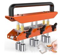 Roller Bender 0-90 Degree, Sheet Metal Bending Tool, 3 Station Roller Design for Roofing Materials, V Shaped Roller with High Speed Steel Rollers and Aluminum Alloy Han