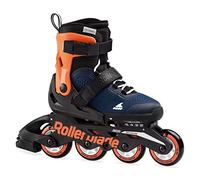 ROLLER BLADE MICROBLADE Roller Skates Blue, Youth Unisex, Midnight Blue/Warm Orange, 210