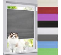 Roller Blind 65x170 cm, No Drill Pleated Window Shade, Sun & Light Protection, Fast & Easy Installation for Living Room & Bedroom, Gray Color