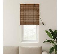 Roller Blind Adjustable Brown Bamboo Modern Cover Room Light Control vidaXL