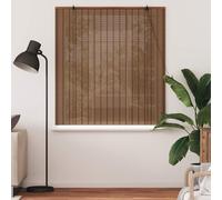 Roller Blind Adjustable Brown Bamboo Modern Cover Room Light Control vidaXL