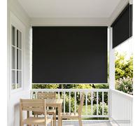 Roller Blind Anthracite 160x230 cm Polyester UV-Resistant Ceiling/Wall Privacy.