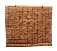 Roller Blind Bamboo Cordless- Curtain Blinds, Heat Insulation, Privacy Window Blind for Patio Outdoor Roller Waterproof Kitchen Blinds for Windows Bamboo Door Curtain(130x150cm/51x59in)